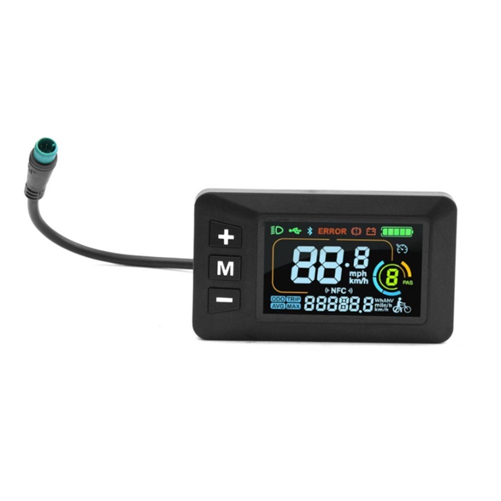 Advanced E Bike Display Compatible with Various Voltage Systems and Cables