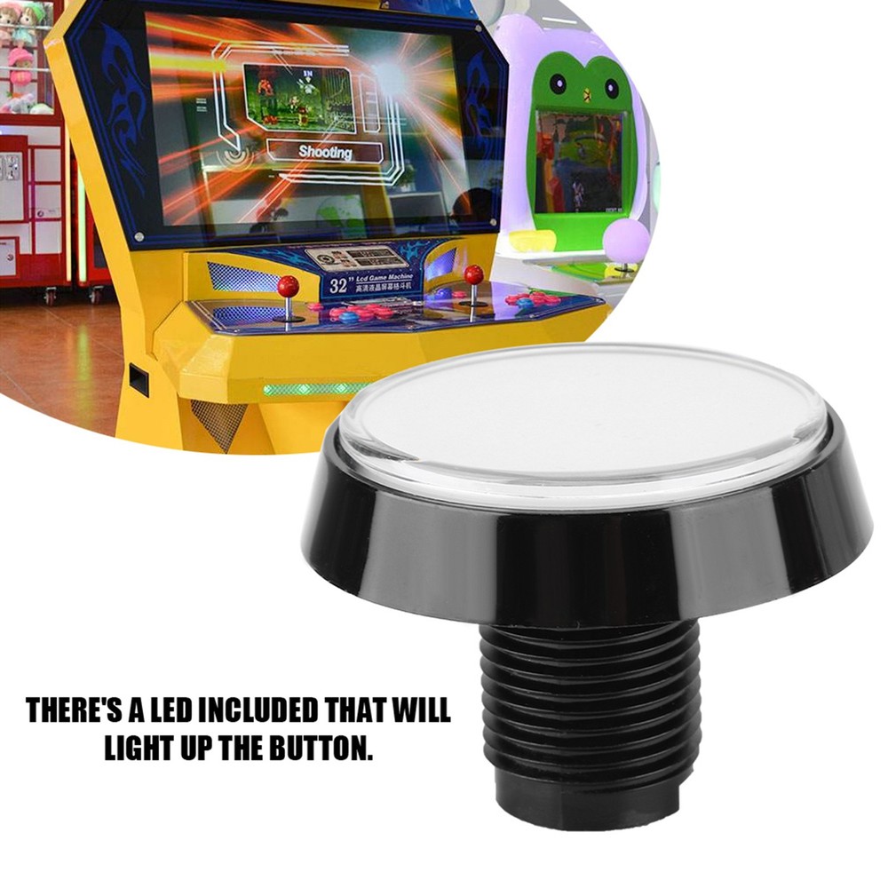 60mm Large Round LED Illuminated Push Button With Microswitch For Gam NEW