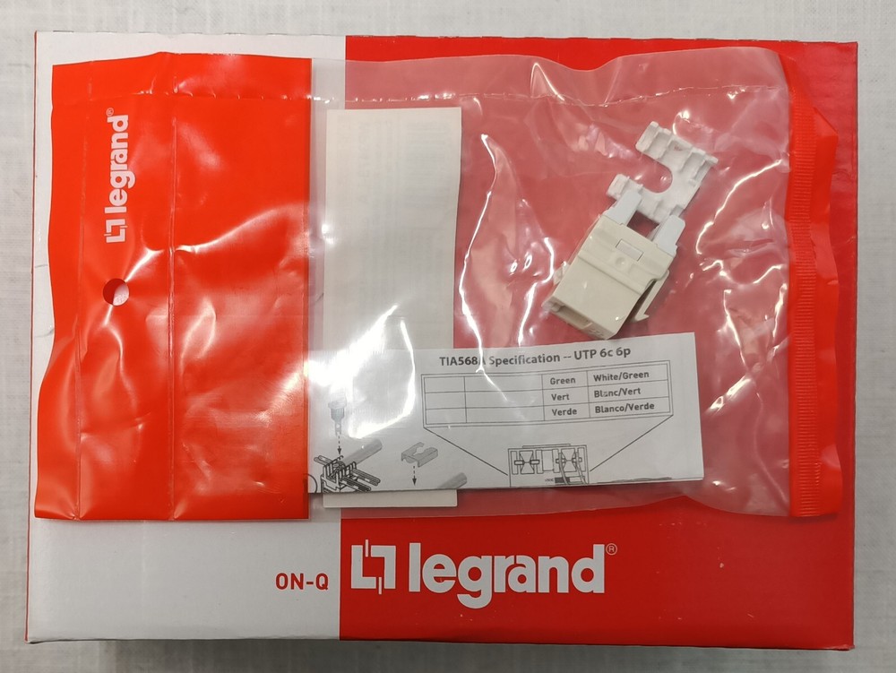 20x Legrand - Quick Connect RJ25 6P/6C Connector On-Q WP3473-LA