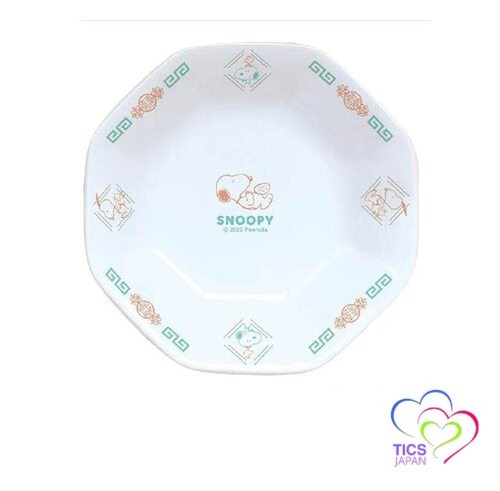 マリモクラフト(Marimocraft) SNOOPY Octagonal Plate  Chinese Pattern