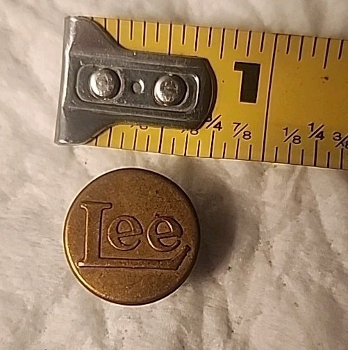 #3 Antique Lee Jeans Brass Stud Button Good Condition