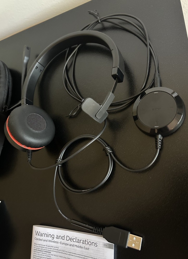 Jabra Evolve 30 II USB Wired Headset - Model HSC060, ENC060 - with Padded Case