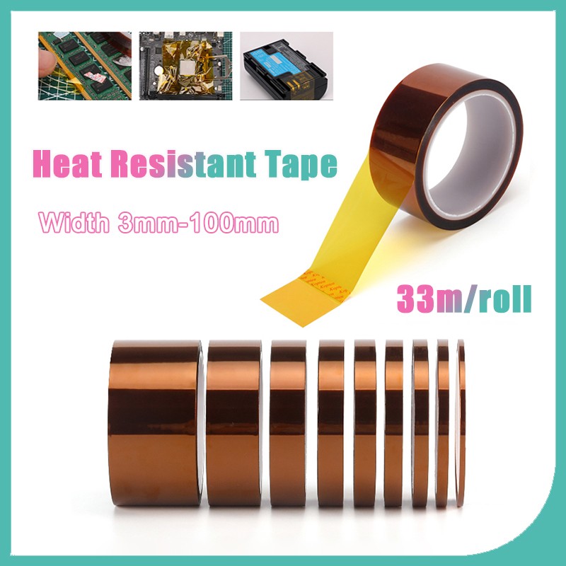 Heat Resistant Tape Kapton Polyimide Insulation Thermal For PCB 3mm-100mm Width