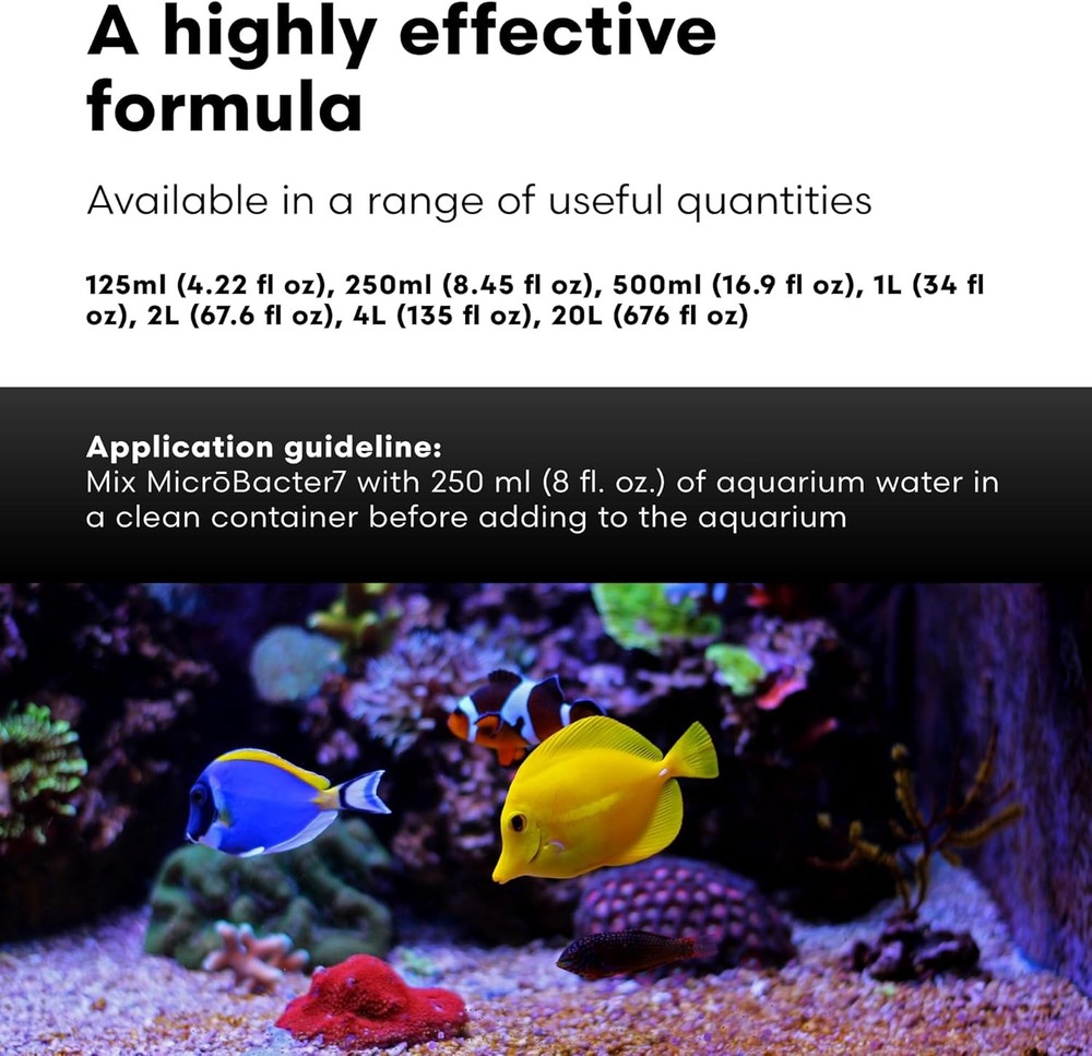 MicroBacter7 Complete Bioculture Fish Tank/Aquarium Populates Biological Filter
