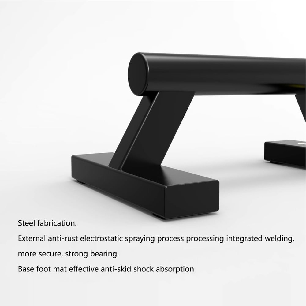 Push Up Stands Bars Parallettes Set for Workout Exercise Black