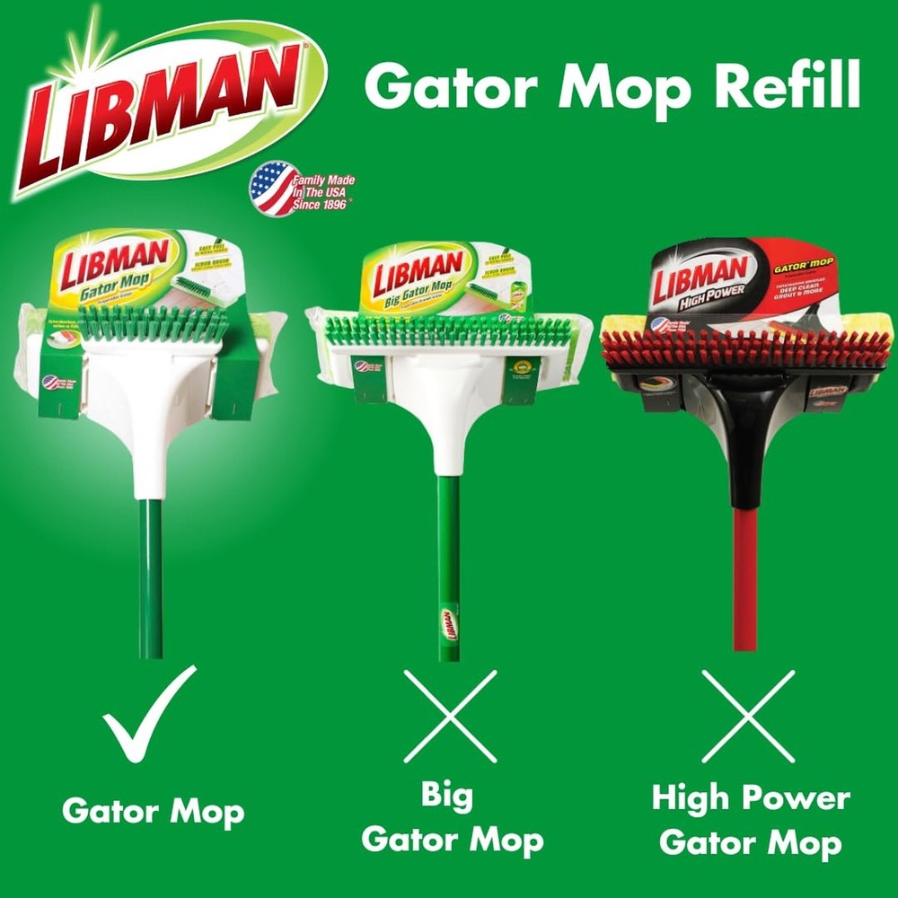 Libman 1487 Gator Mop Refill Pack – Extra-Absorbent, Cellulose Coated Spon
