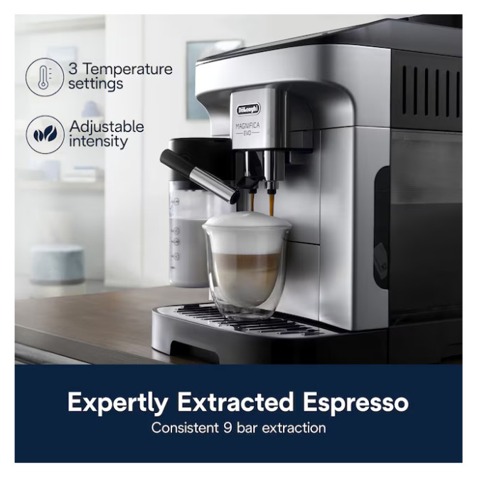 DeLonghi Magnifica Super automatic Stainless steel Programmable Espresso Machine