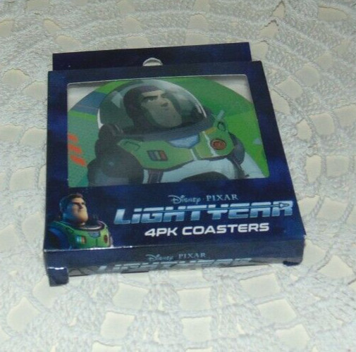 Disney Pixar Lightyear Coasters New in Box 4 Pack