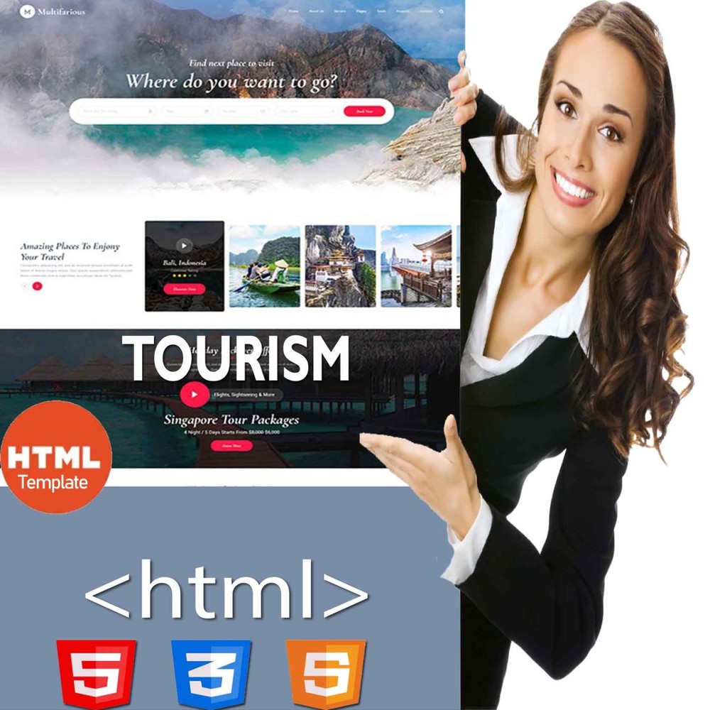 Tourism & travel | Full HTML Website Template - Bootstrap Responsive website