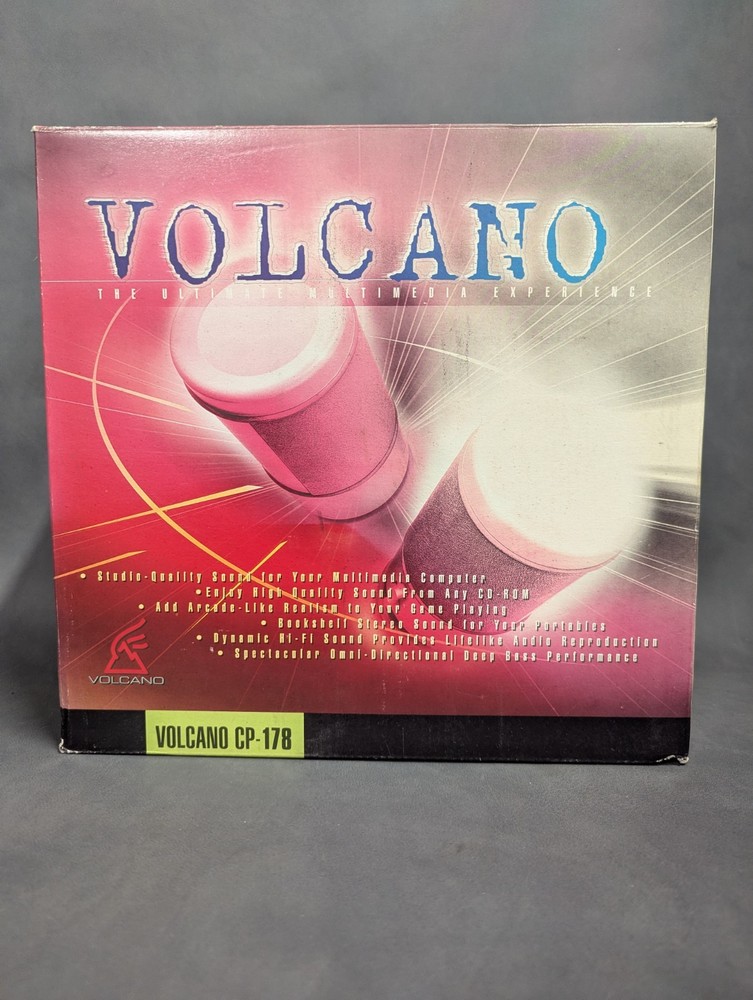 Vintage Volcano Cp-178 Computer Speakers NOB