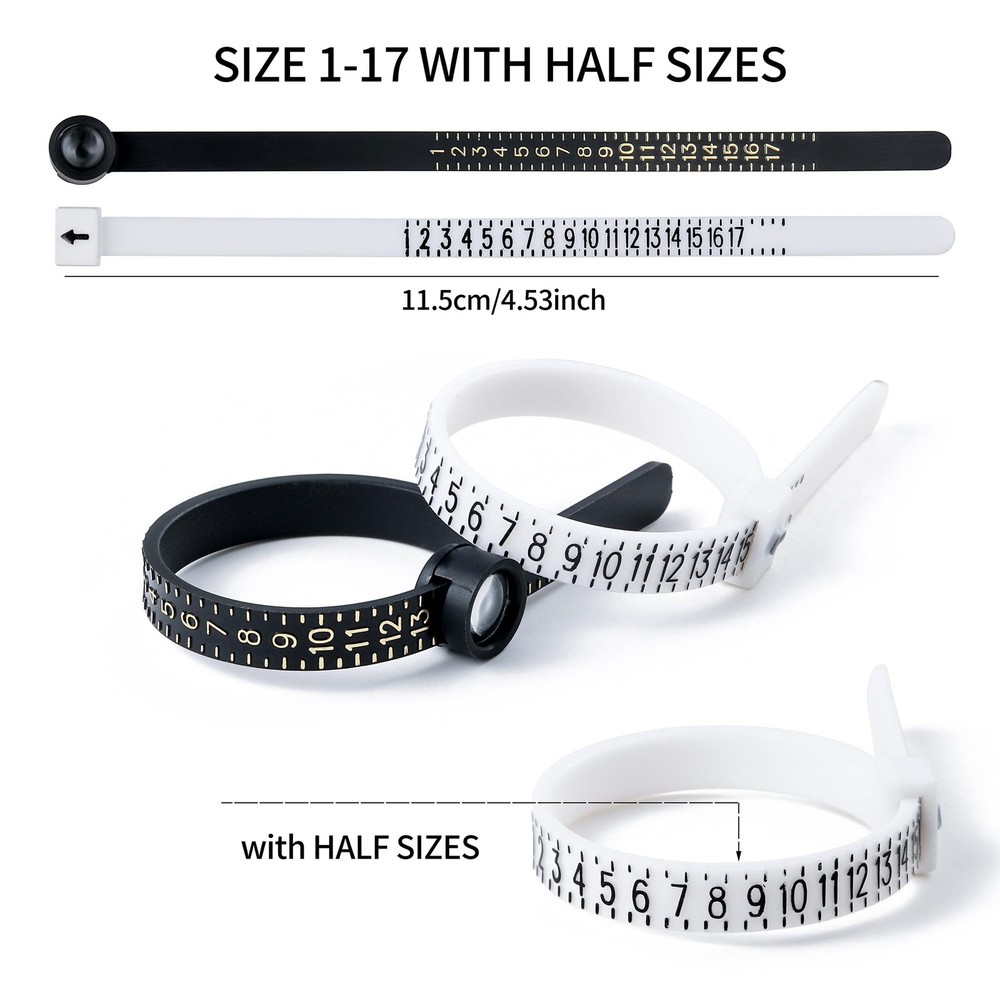 Bflaae Ring Sizer Measuring Tool Kit, 27 PCS Stainless Steel 3pcs kit