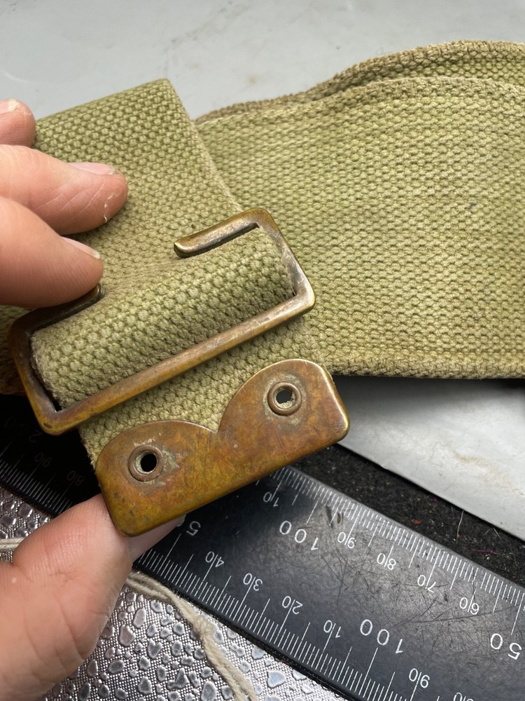 Original WW1 British Army 1908 Pattern Webbing Belt - Approx Size 42" Waist