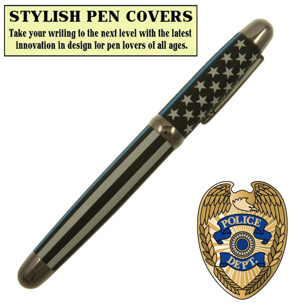 Sherpa #5065 Thin Blue Line Pen Holder With Blue Sharpie
