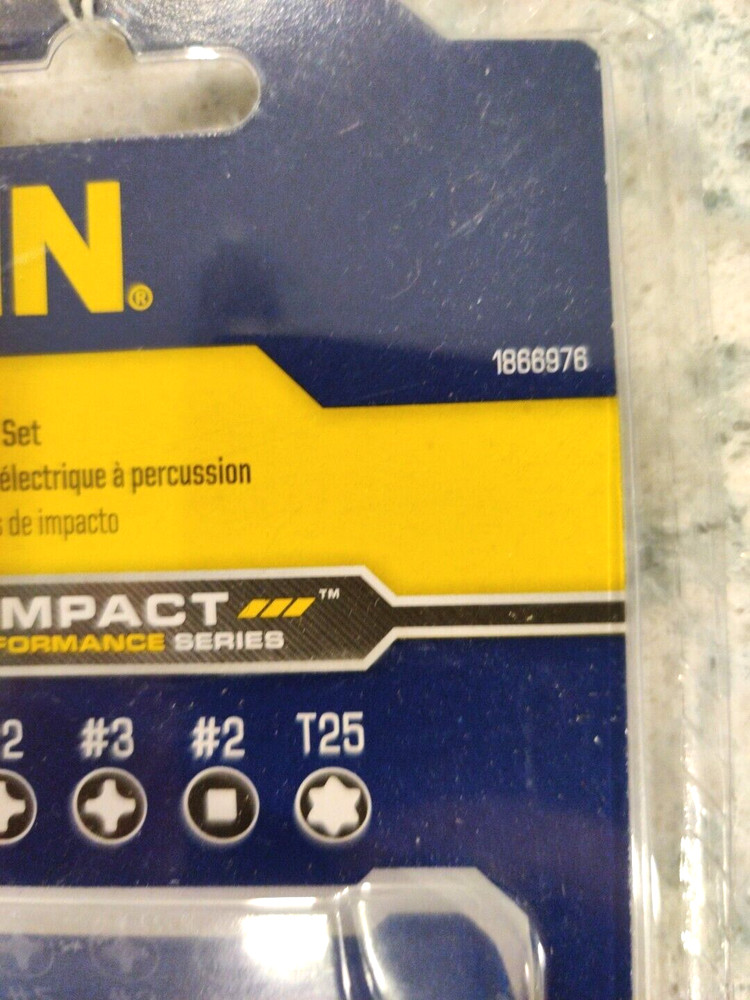 NEW IRWIN 1866976 IMPACT POWER BIT SET 5PC