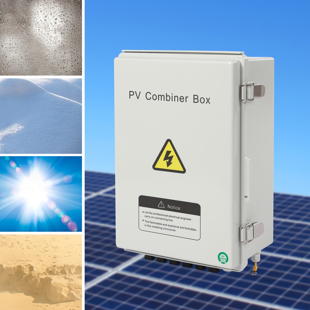 6 String Solar PV Combiner Box 15A Circuit Breaker for Solar Panel Plastic