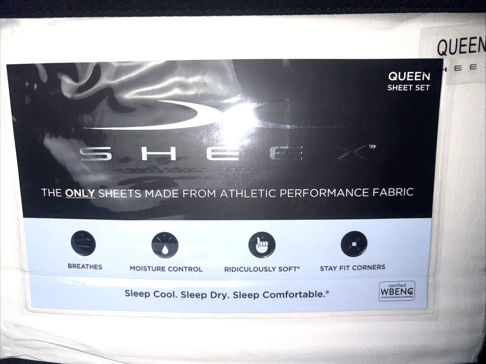 Sheex Active Comfort Performance Cooling 4 Piece Sheet Set Bright White Queen
