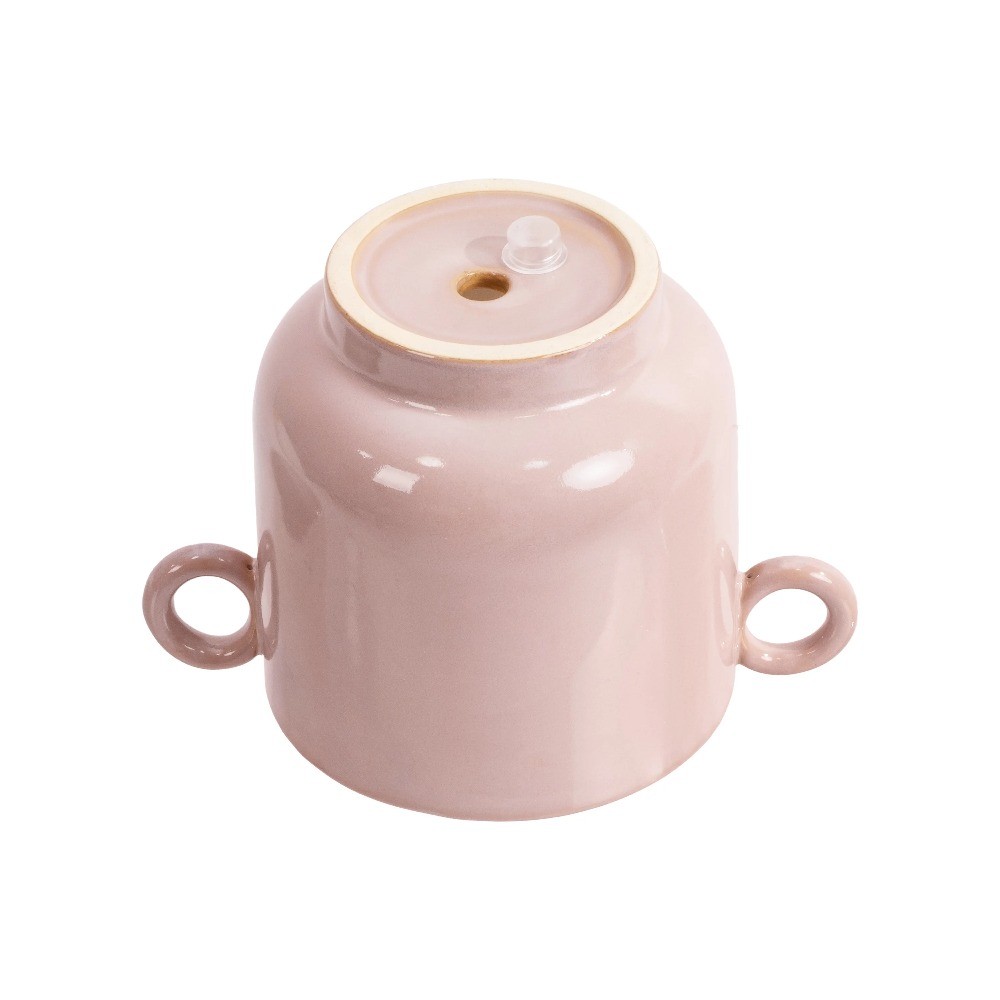 6" Rose Pink Handled Ceramic Planter by Drew Barrymore