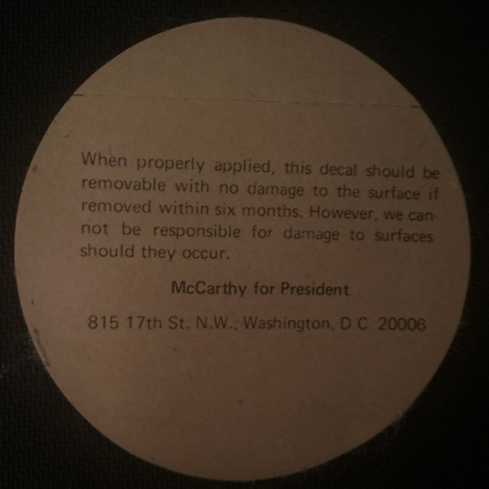 McCarthy Flower 3” sticker