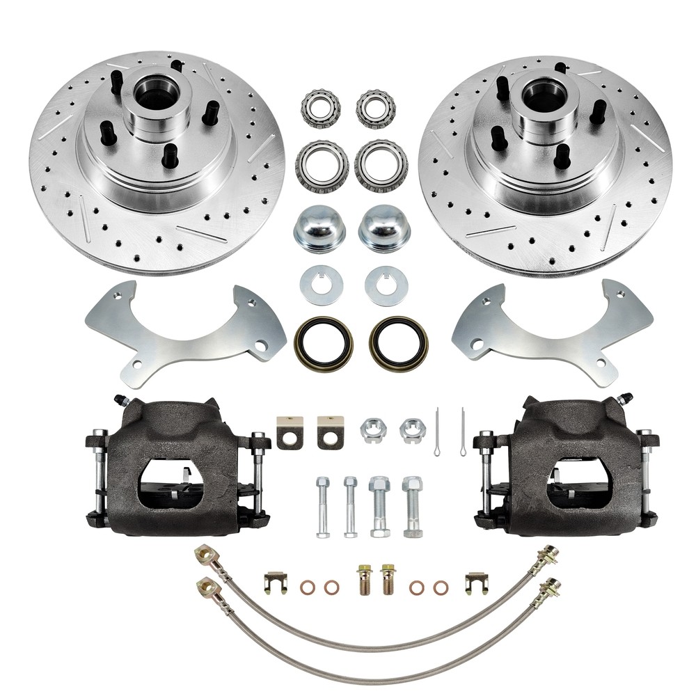For 57-64 Ford full size front disc brake conversion calipers black