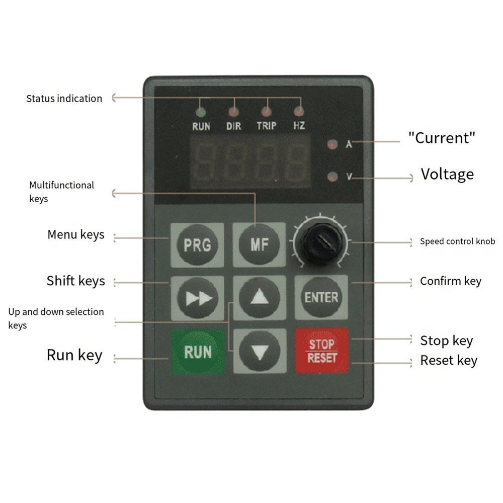220V Input Variable Frequency Drive 3Phase Output 1 5KW for CNC Machines