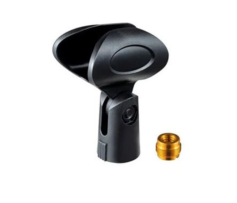 Black Wired and Wireless Microphone Clip Holder