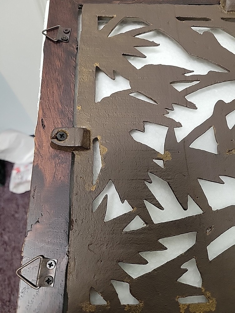 Bamboo PALM WOOD AND iron Wall Hanging