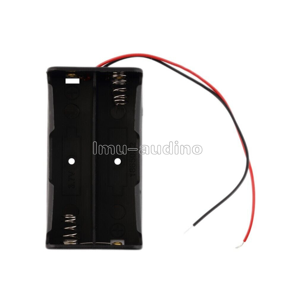 5pcs plastic battery storage case box holder organizer with wire leads for 2xAA