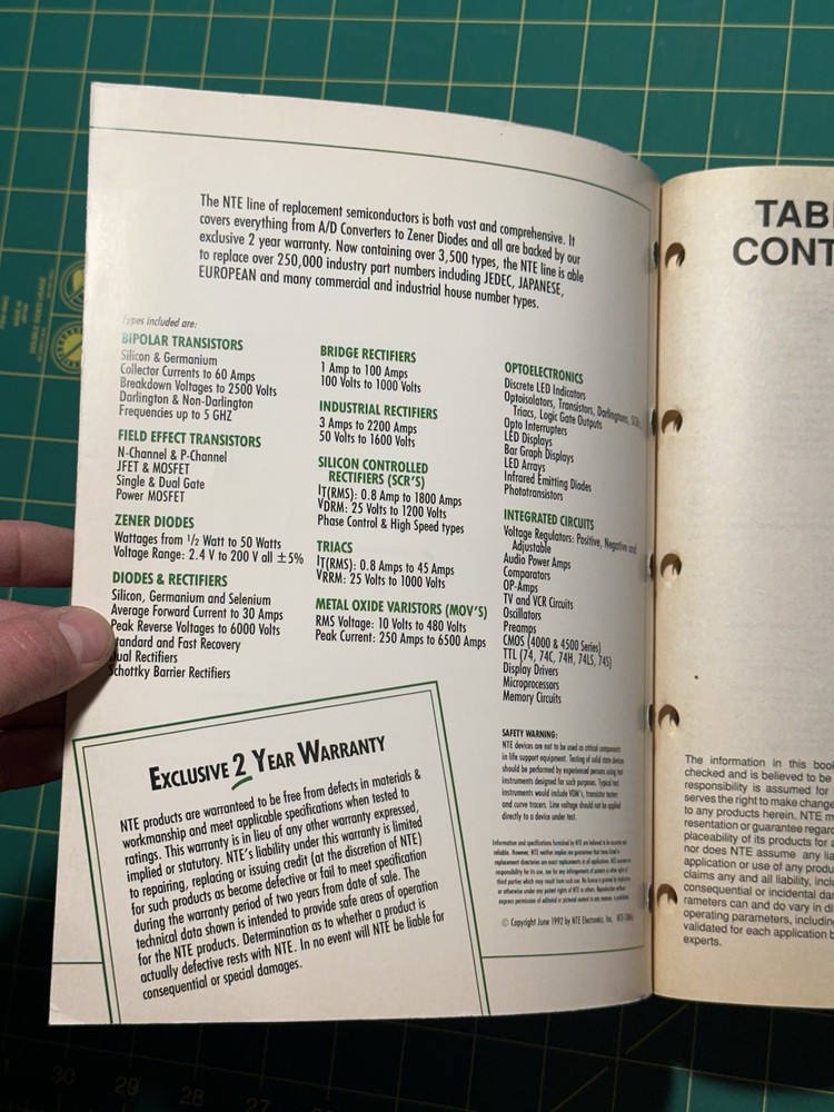 NTE Semiconductors 6th Edition