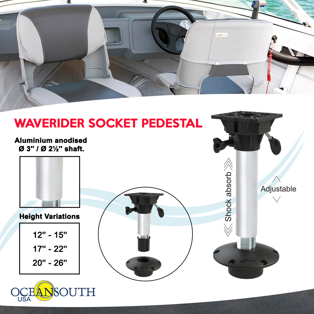 Waverider Socket Pedestal Shock Absorb / Adjustable Height