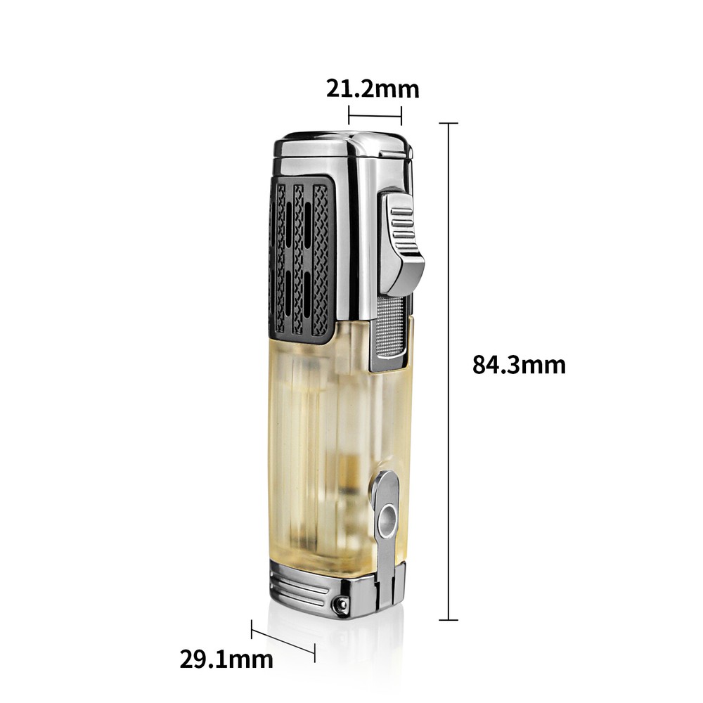 3 Jet Flame Cigar Lighter Honst Torch Lighter with Cigar Punch Windproof Triple
