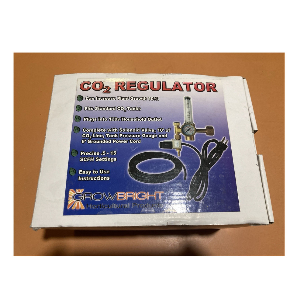 NEW GrowBright CO2 Regulator Kit, open box
