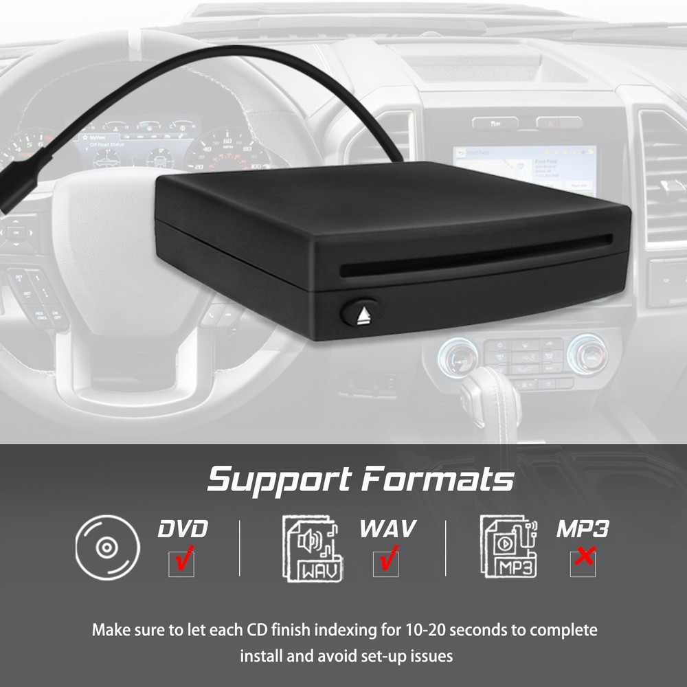 Portable USB Interface External CD/DVD Dish Box Player For Car Android Radio GPS