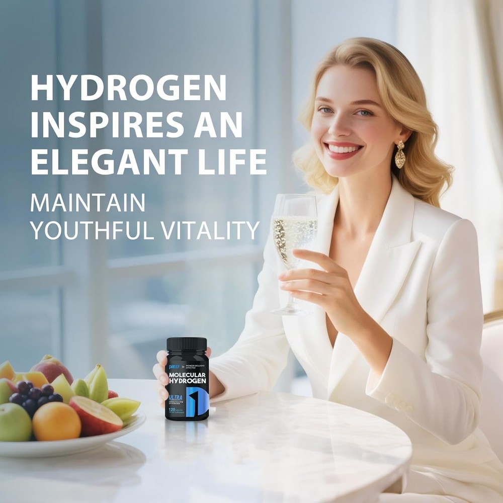 Hydrogen Water Tablets, 120 Tablets Fast-Dissolving H2 Molecular Hydrogen