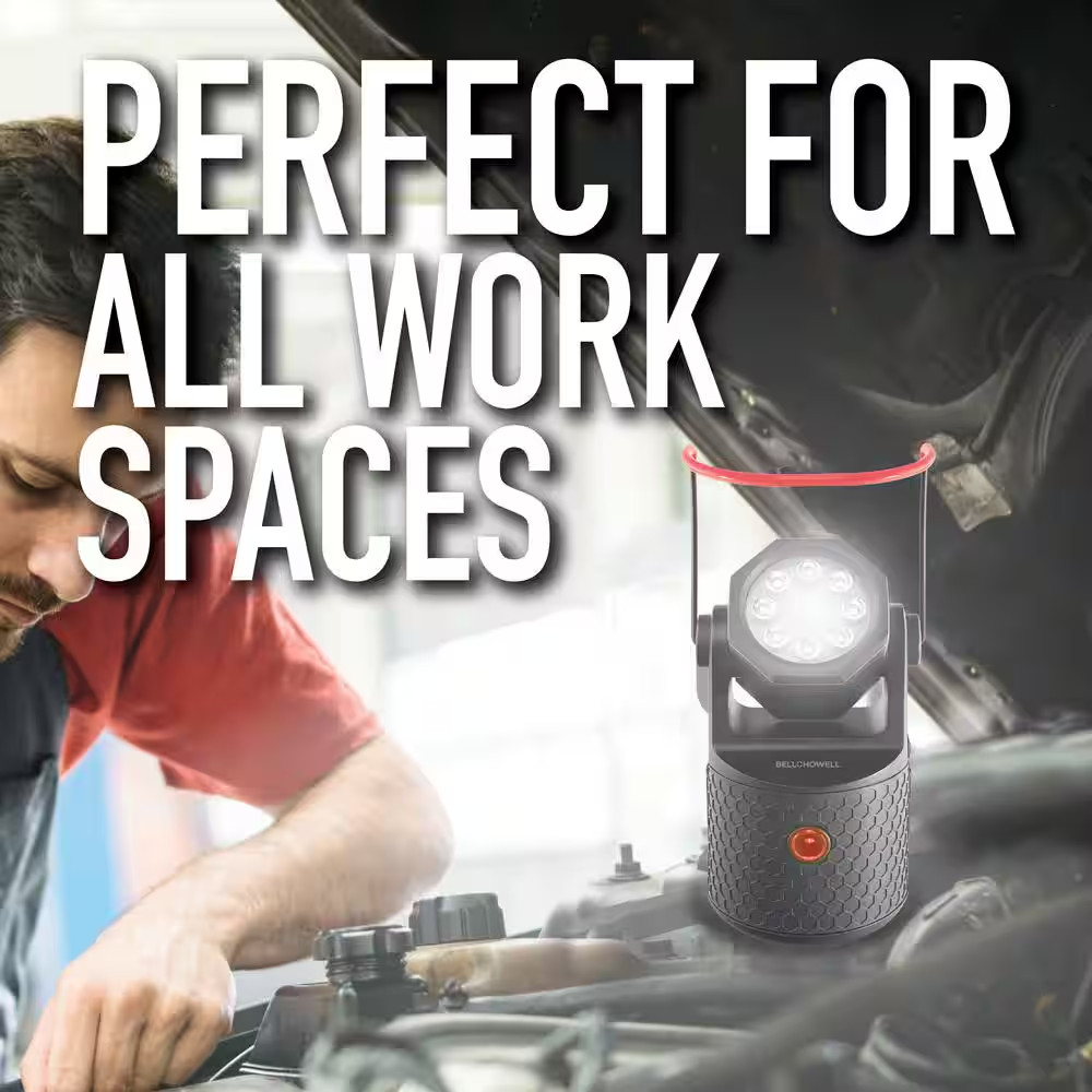 Bionic Work Light Beam 1000 Lumens 9 Super Bright LED Rechargeable Handheld Work