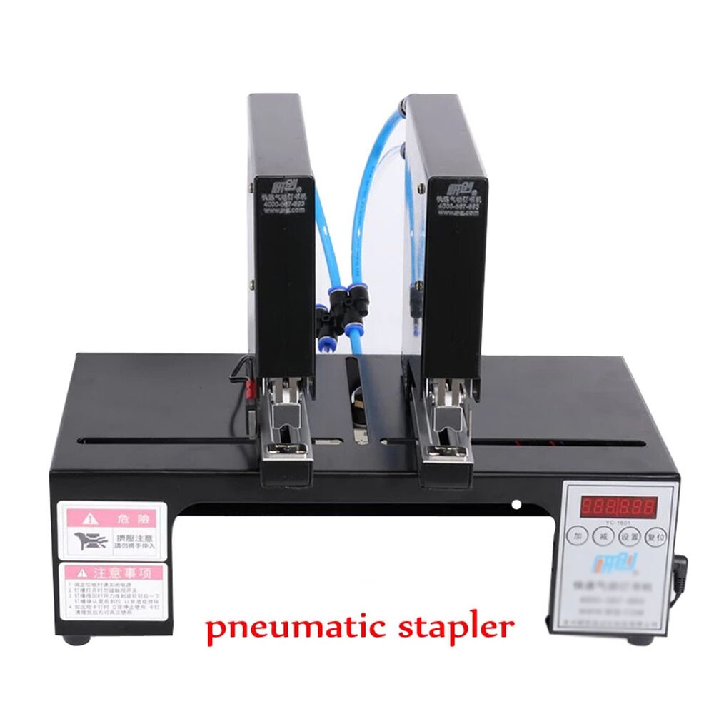 Pneumatic Stapler Double Head Automatic Electric Stapler Binding Machine 110V
