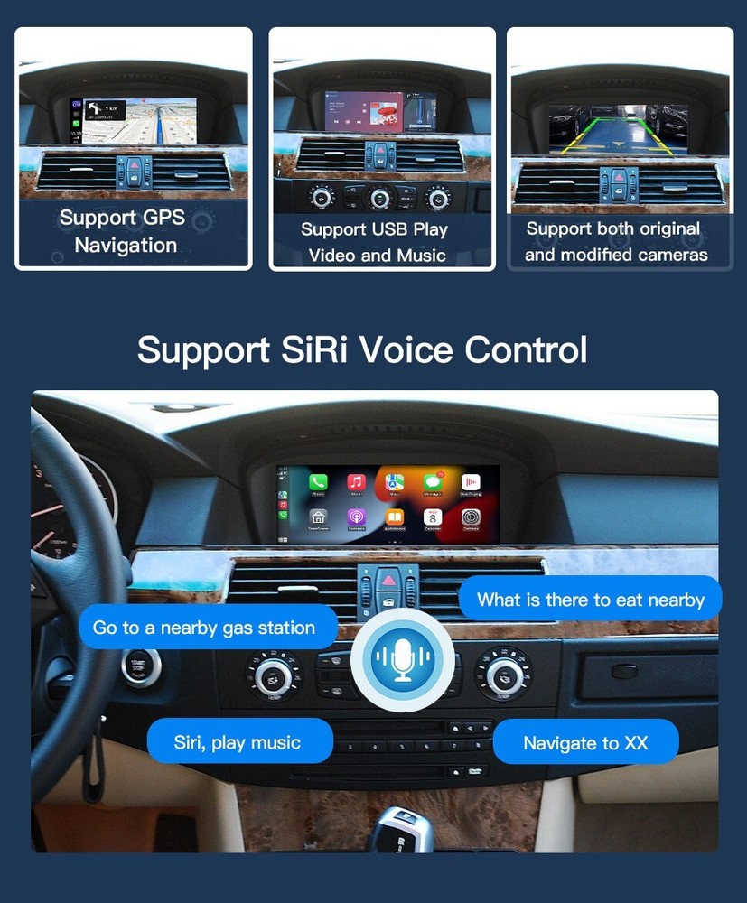 Android Auto/Wireless CarPlay For BMW 3/5er E60 E61 E62 E63 E64 E90 E91 E92 E93