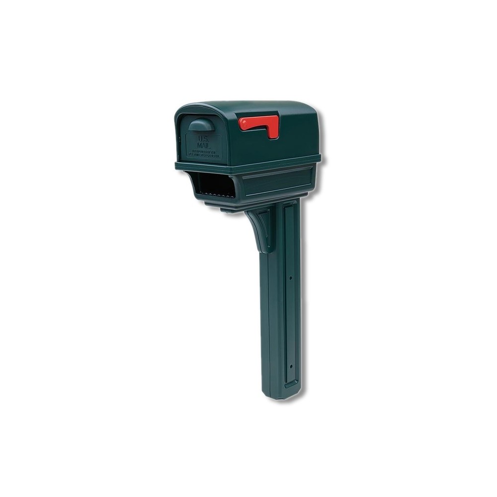 Gibraltar Mailboxes Gentry Classic Plastic Post Mount Green Mailbox GGC1G00AM