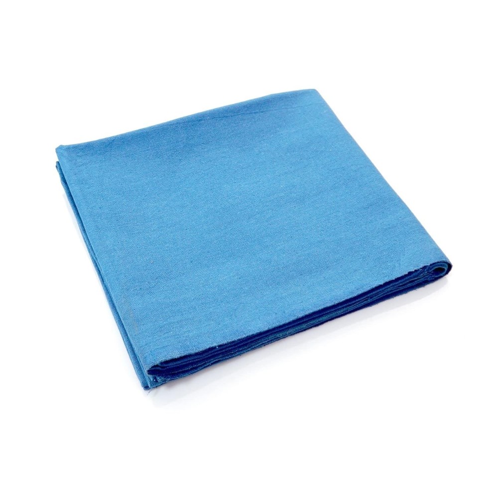 Reusable Cotton Plain Drape Sheet (Size: 36Inch X 36Inch, Colour: Blue)