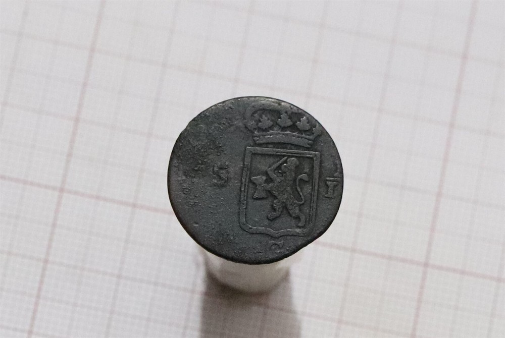 🧭 🇮🇩 ERROR COIN NETHERLANDS DUIT 1815 OFF CENTRE B66 #1801