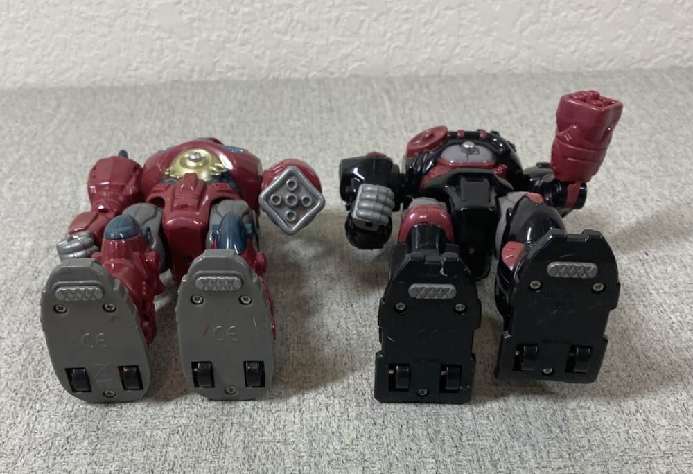 (2) HAP-P-KID Motorized Attack Robo Squad MARS 7" Electronic Walking Robot