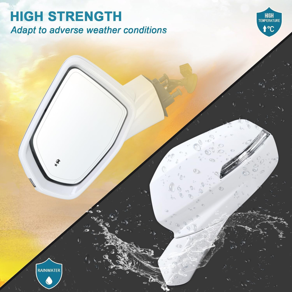 Left Driver Side Mirror Compatible with 2019-2026 Chevy Blazer with Manual Foldi