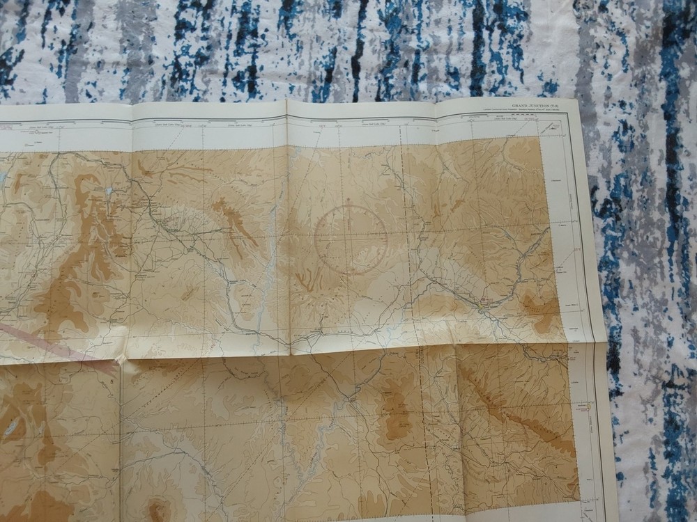 1944 WWII Sectional Aeronautical Chart Pilot Map Grand Junction CO UT