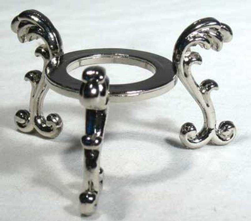 80mm Capacity Silver Crystal Ball Stand or Sphere Holder!