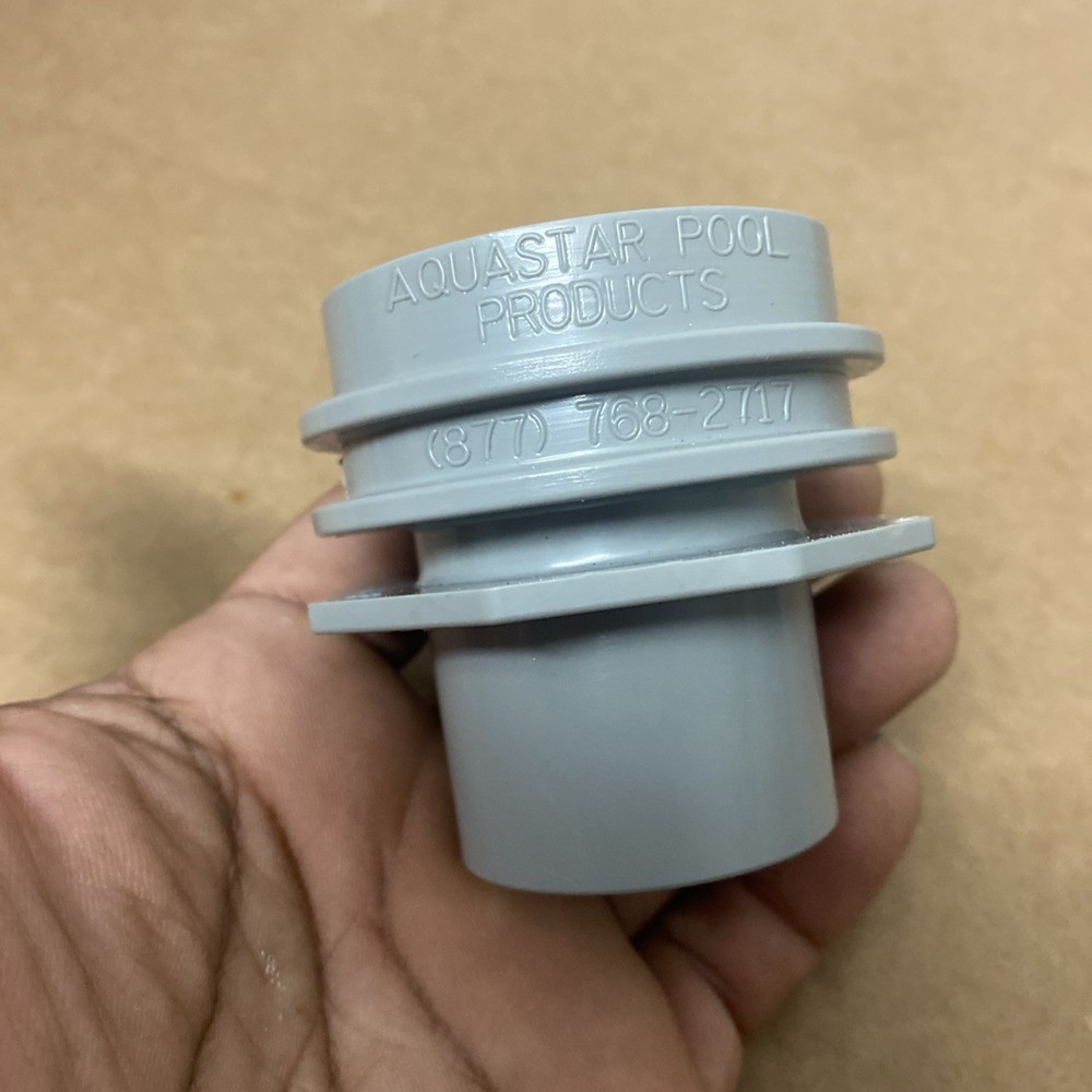 Aquastar 300-308 White 1-1/2" Pool Flush Mount Return Fitting