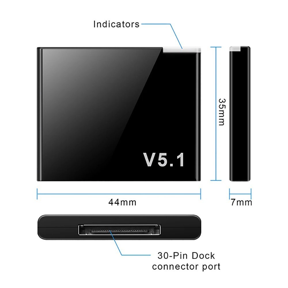 Bluetooth 5.1 Wireless Receiver Bluetooth Adapter 30pin for Bose Sounddock