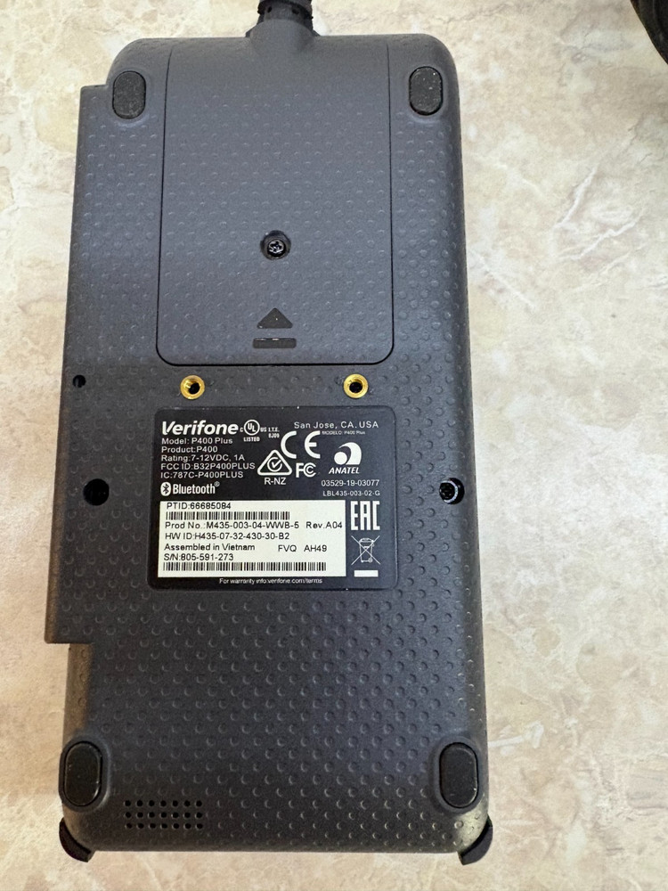 VeriFone P400 Plus Credit Card Reader -