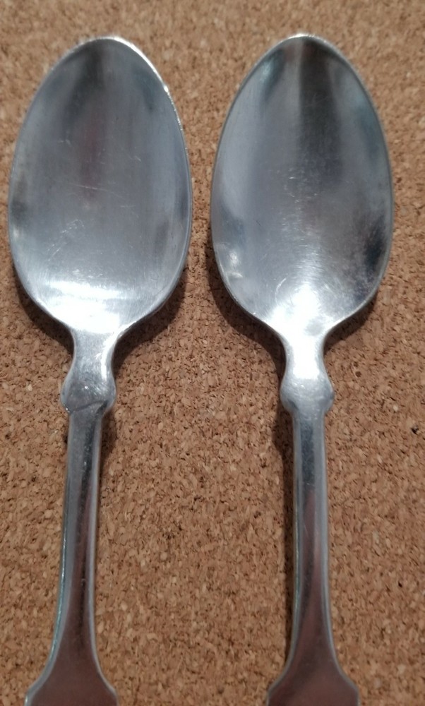 2 WM. Rogers & Son Silverplate Spoons "12oz"