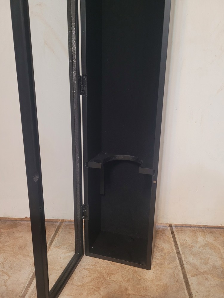 Baseball Bat Display Case Wall Mount Vertical Or Horizontal with Glass Door.