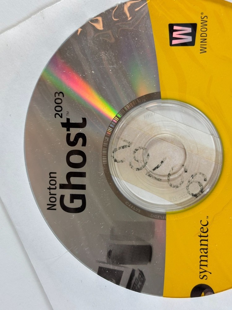 Norton Ghost 10.0 Backup Software CD & User Guide Windows XP 2003 Symantec Rare