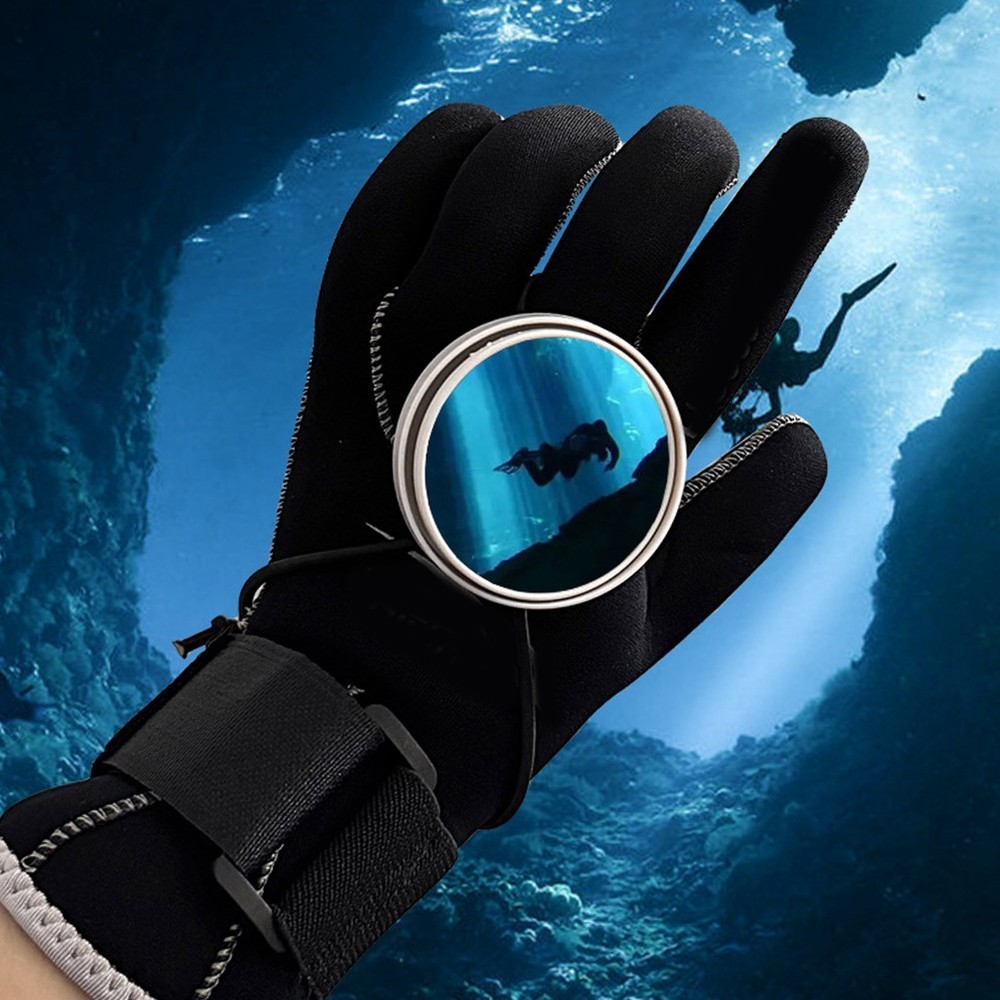 Scuba Diving Wrist Mirror with Elastic Adjustable Strap for Various Wrist Sizes
